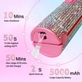 thumbnail image 3 of OBEST Plancha de pelo inalámbrica, Portátil plancha de pelo y rizador inalámbricos 2 en 1 para Peinar el Cabello Mientras Viaja, Batería de 5000 mAh recargables por USB C, 3 of 5