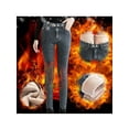 thumbnail image 3 of Women Juniors Winter Jeans High Waist Fleece Lined Thick Skinny Warm Thermal Fashion Denim Pants, 3 of 5
