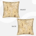 thumbnail image 3 of Bingfone World Map Linen Throw Pillow Covers Cushion Case Pocket Button Vintage Farmhouse Pillowcase for Sofa Couch Bed 18"x18", 3 of 9