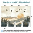 thumbnail image 3 of Peel and Stick Wallpaper Canvas Mountain Tree Mountains Forest Sun Birds Clouds Mixed Media Collage Modern Art Wall Mural Decor Self Adhesive and Removable 69in x 98in, 3 of 6