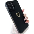 thumbnail image 6 of Compatible with iPhone 14 Pro Max Case 6.7" 2022,Cute Plated Love Heart with Anti-Fall Lens Cameras Cover Protection Soft TPU Shockproof Anti-Drop Phone Case for Women Girls Men,White, 6 of 10