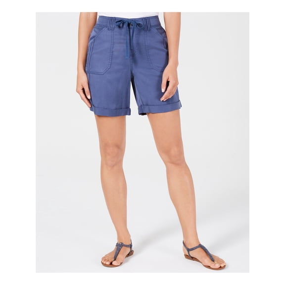 STYLE & COMPANY Womens Blue Pocketed Shorts Petites 6P