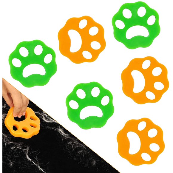 Épilateur pour Poils d'Animaux, 6 Pcs, Machine à Laver & Épilation pour Chiens, Enlève la Fourrure dans la Machine à Laver et Séchoir, Écologique et Réutilisable