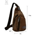thumbnail image 2 of Gustave Canvas Sling Bag for Men & Women Anti-Theft Chest Shoulder Bag Vintage Casual Crossbody Backpack Messenger Bag for Travel Hiking "Coffee", 2 of 11