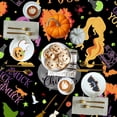 thumbnail image 3 of Halloween Tablecloth 54x72 Inch Oval, Halloween Washable Table Cover for Sisters Party Picnic Dinner Decor, Orange & Black, 3 of 6