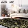 thumbnail image 2 of Ultra Soft Area Rug, Funky Distressed Skull Graphic Style, Non Slip, Stain Resistant, Washable Area Rugs for Living Room, Bedroom(Black, 4X6), 2 of 8