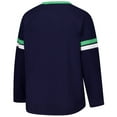 thumbnail image 3 of Women's Fanatics College Navy Seattle Seahawks Plus Size Won & Done Lace-Up V-Neck Long Sleeve T-Shirt, 3 of 3