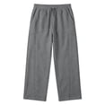 thumbnail image 7 of WhouRiu Boys Casual Jogger Pants Solid Color Drawstring Waist Baggy Wide Leg Sweatpants Kids Autumn Comfortable Trousers With Pockets,13-14 Years, 7 of 7