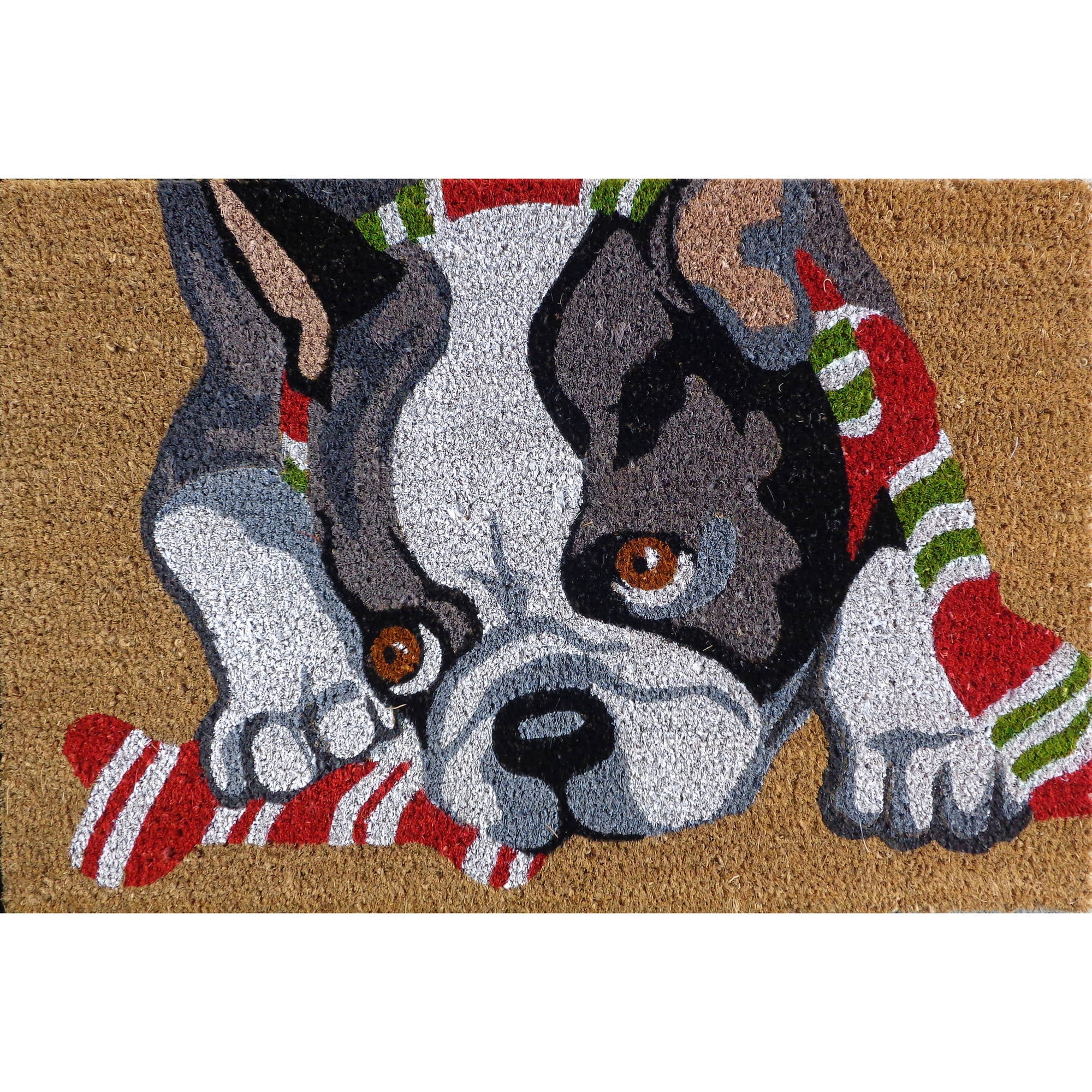 Holiday Time Christmas Decor 18 X 27 Dog Doormat Coir Walmart Com