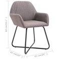 thumbnail image 4 of vidaXL Dining Chairs 4 pcs Taupe Fabric, 4 of 5