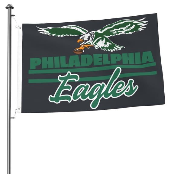 Philadelphia Football Team 2x3 FT Double-Sided Flag (Pole Not Included), Quick-Drying for Lawn, Balcony & Party Decor