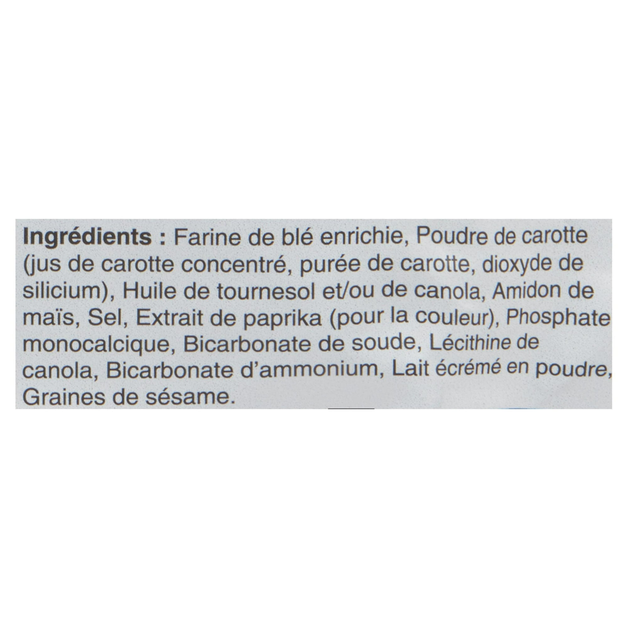 Craquelins Goldfish aux légumes, à la carotte sucrée