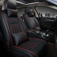 thumbnail image 5 of Faitaliicy Universal Trucks Seat Covers,Car Seat Back Support Car Leather Support Pad Car Seat Covers Cushion Accessories Seat Cushion for Car Black and red Luxury Single, 5 of 6