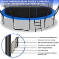 thumbnail image 7 of KOFUN Trampoline, 16FT Trampoline for Kids and Adult, Trampoline with Safety Enclosure Net, Light, Ladder, Basketball Hoop, Outdoor Trampoline, 1500LBS Weight Capacity, No Gap Design, 7 of 7