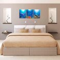 thumbnail image 5 of blue ocean fish 3 Pieces Framed Wall Art for Living Room Bathroom Wall Decoration Canvas Print Children''s Bedroom Wall decor Office Kitchen Home Decoration Underwater World Watercolor Painting, 5 of 6