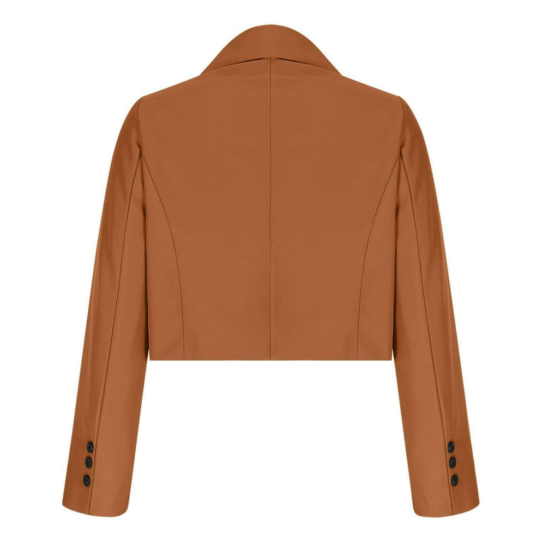 ITSAME Blazer for Womens, Solid Color One Button Long Sleeve Lapel