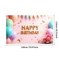 thumbnail image 1 of Happy Birthday Background Banner Backdrop for Party Supplies Photography Props Decoration Festive Event Celebration Decors Multicolor Balloons, 1 of 4