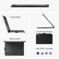 thumbnail image 3 of edaiser Swivel Keyboard Case Compatible with Apple iPad Air 11-inch M4 M2 M3 & Air 5th 4th Gen & Pro 11 inch (4th-1st Generation); 360 Rotatable Cover, Pencil Holder Trackpad Backlit Black, 3 of 6