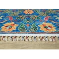 thumbnail image 4 of Lomza Blue Medallion Polyester Area Rugs for Living Room Washable Rugs Boho Moroccan Area Rug Soft Geometric Bohemian Carpet Distressed Indoor Rug for Bedroom Dining Room Office Nonslip Rug, 4 of 9