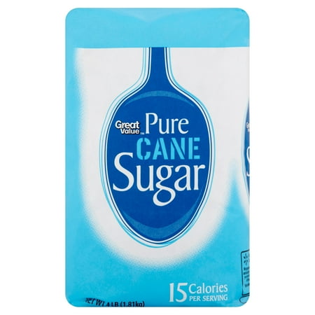 Great Value Pure Cane Sugar, 4 lb