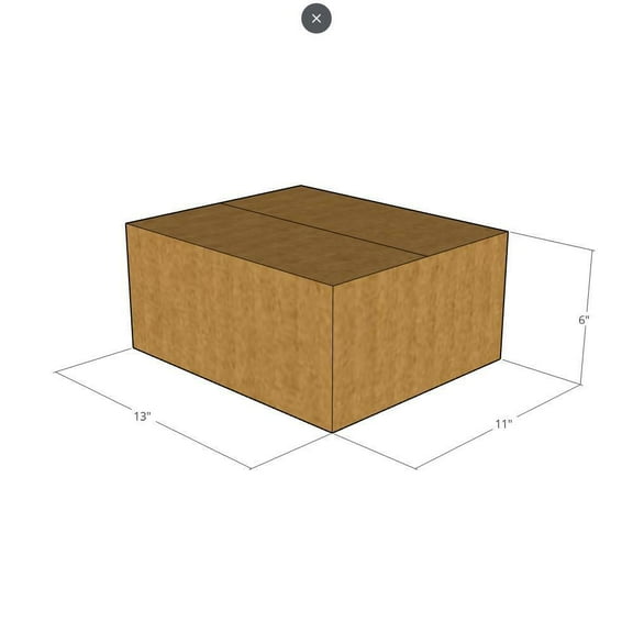13x11x6 Kraft Brown Corrugated Shipping Boxes, 32 ECT Single-Wall, Qty 5