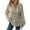 *Khaki, variant on ClodeEU Womens Knit Hooded Sweaters, V Neck Button Down Shirt With Drawstring ,Henley Pullover Tops Wine,Womens Plus L