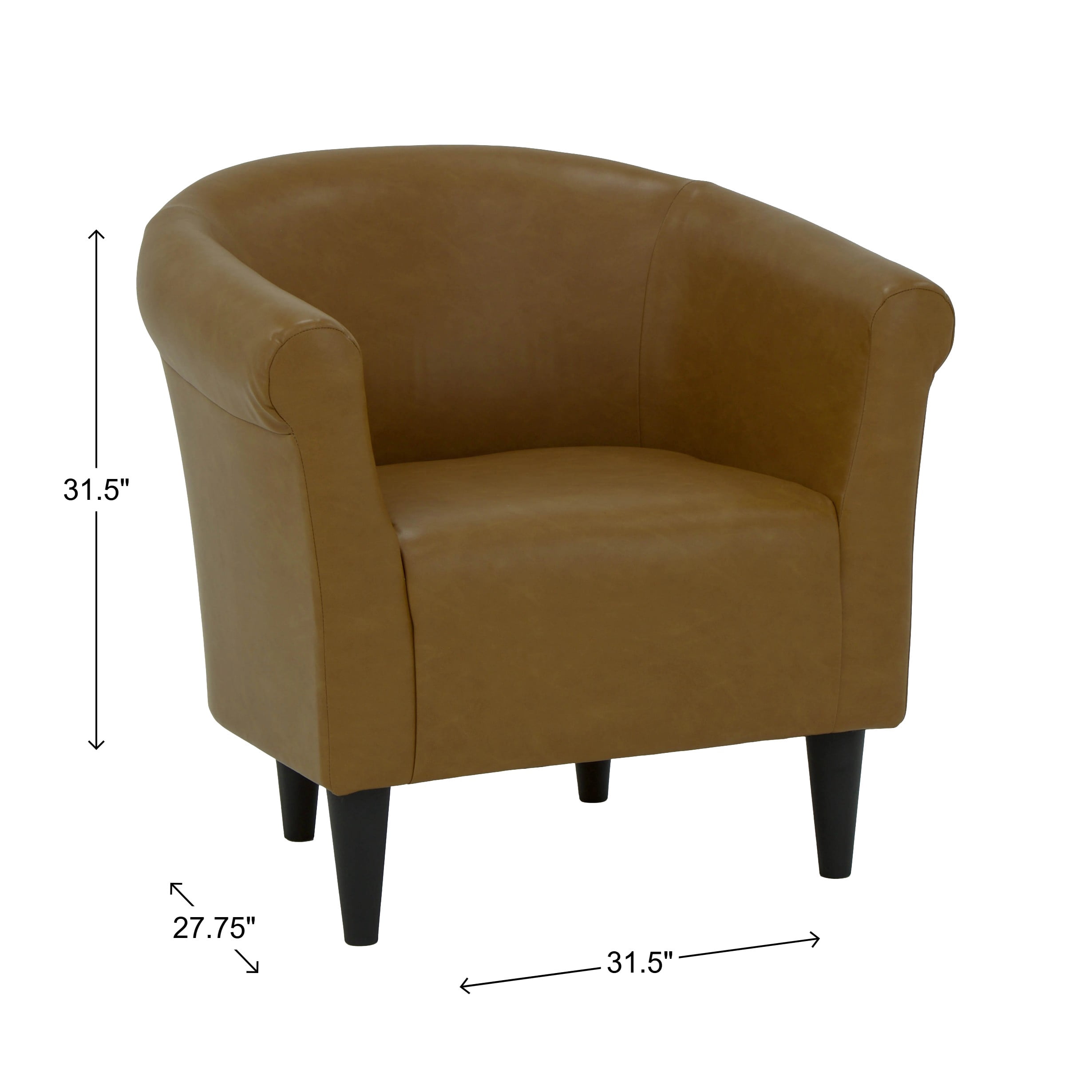 Mainstays Marlee Barrel Accent Chair, Sedona Carmel