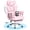 Pink, variant on CONCETTA Ergonomic Big and Tall Office Chair, Scratch-Resistant PU Leather Executive Desk Chair with Spring Lumbar Support Brown