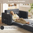 thumbnail image 3 of Erinnyees 2-in-1 Sleeper Sofa, No Assembly Corduroy Loveseat, Converts to Bed with Deep Seat & 2 Included Pillows, 3 of 10