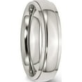 thumbnail image 4 of Stainless Steel Polished 6mm Ridged Edge Band (Size 6.5) Made In China sr35-6.5, 4 of 5