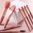thumbnail image 6 of 8-Piece Portable Makeup Brush Set With Synthetic Fiber Bristles And Travel Bag, 6 of 8