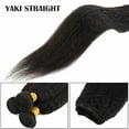 thumbnail image 6 of Benehair Yaki Straight Brazilian Virgin Human Hair Extensions Weave Weft Bundles Hair Sew In Black for Woman 3 Bundles 300g Soft US, 6 of 11