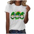 thumbnail image 2 of Ailaofu T-Shirt Amusant à Imprimé de Trèfle pour la Saint-Patrick pour Femmes, T-Shirt d'Été Décontracté à Manches Courtes et Col Rond, 2 of 5