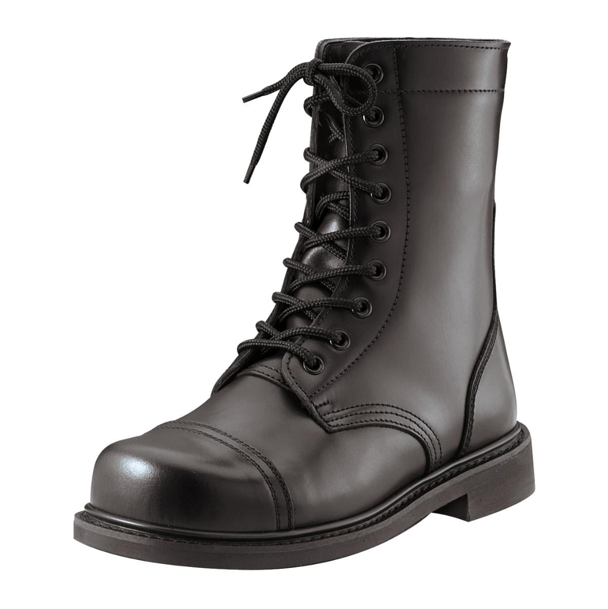 Black Military Style Steel Toe Combat or Jump Boots