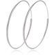thumbnail image 1 of Pendiente de aro de plata de ley 925 de 50 mm para mujeres y niñas, pendientes ligeros de moda, plata, 1 of 5