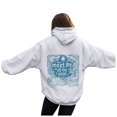thumbnail image 5 of UngA Graphic Hoodie for Women 2025 Cute Preppy Sweatshirt Long Sleeve Drawstring Pullover Tops With Pockets White,M, 5 of 7