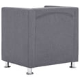 thumbnail image 3 of vidaXL Cube Armchair Light Gray Fabric, 3 of 5