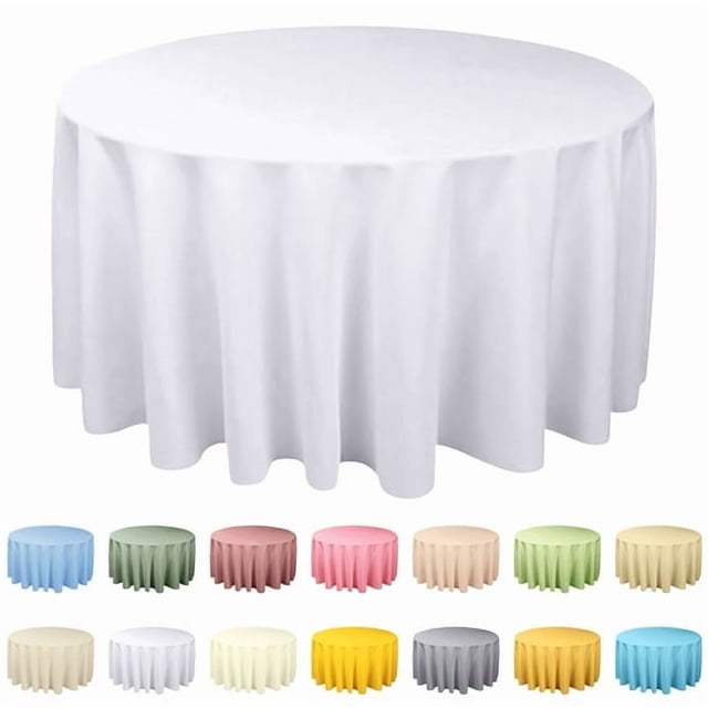 Nappe Ronde, Nappe Lavable Résistante aux Taches et aux Plis de 71 Pouces, Tissu Décoratif en Polyester pour Banquet, Mariage, Salle à Manger (Orange)