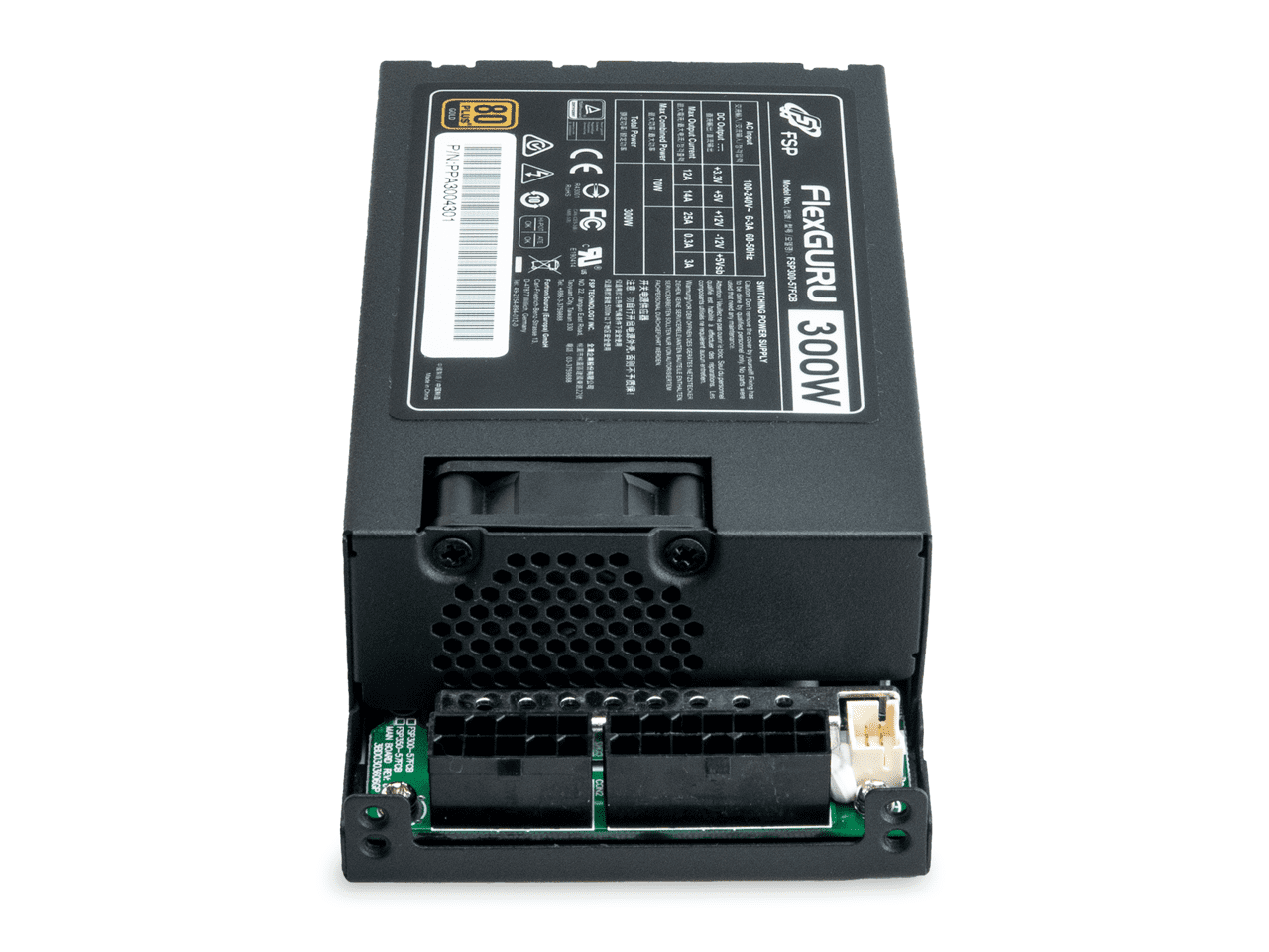 FSP Mini ITX Solution Flex ATX 300W 80 Plus Gold Certified Efficiency ≥90% Full Range Active PFC Power Supply Flex Guru 300W (FSP300-57FCB)