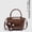 Brown, variant on Small Vegan Leather Crossbody Bags For Women, Mini Dumpling Handbag, Cute Top Handle Shoulder Purse For Travel Dating
