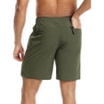 thumbnail image 5 of Resicozy Mens Athletic Running Shorts with Pockets Gym Workout Shorts Quick Dry Lightweight Sports Basketball Exercise Tennis Green S, 5 of 9
