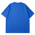 thumbnail image 4 of Pxiakgy t shirts for men Mens Summer Solid Color Fabric Simple Casual T Shirt with Round Neck And Short Sleeves mens t shirts mens tops Dark blue + 3XL, 4 of 4