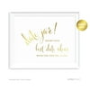 Date Jar - Share Best Date Idea Metallic Gold Wedding Party Signs