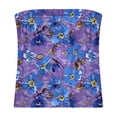 thumbnail image 6 of Zedker Women's Floral Tube Tops Ruffled Strapless Bandeau Sleeveless Loose Holiday Style Multicolor Plus XXL, 6 of 7
