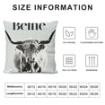 thumbnail image 5 of Orinice Cow Horns Snow Graphic Decorative Pillow Cover for Home Couch Living Room Bed Sofa Soft and Durable 22x22in, 5 of 5