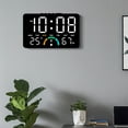 thumbnail image 2 of Large Screen Digital Clock Temperature Humidities Sensors Comfort Display Quiet Movement Wall Or Table Placement, 2 of 8