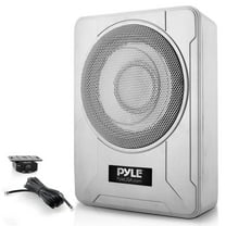 Pyle 8-Inch Low-Profile Amplified Subwoofer System - 600-Watt Compact Car Subwoofer W/ Built in Amp