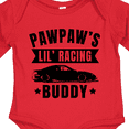 thumbnail image 4 of Inktastic Pawpaw's Lil' Racing Buddy with Car Silhouette Boys or Girls Long Sleeve Baby Bodysuit, 4 of 5