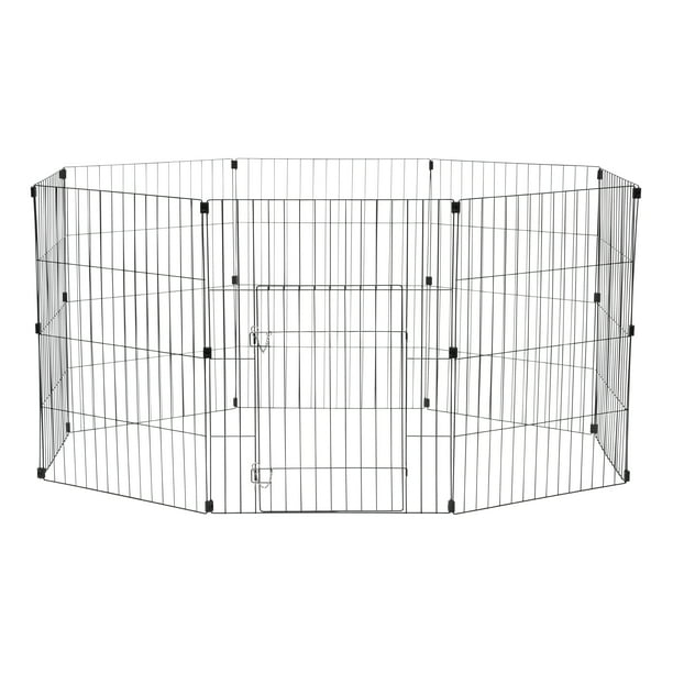 IRIS USA 30" 8 Panel Wire Pet Pen, Black