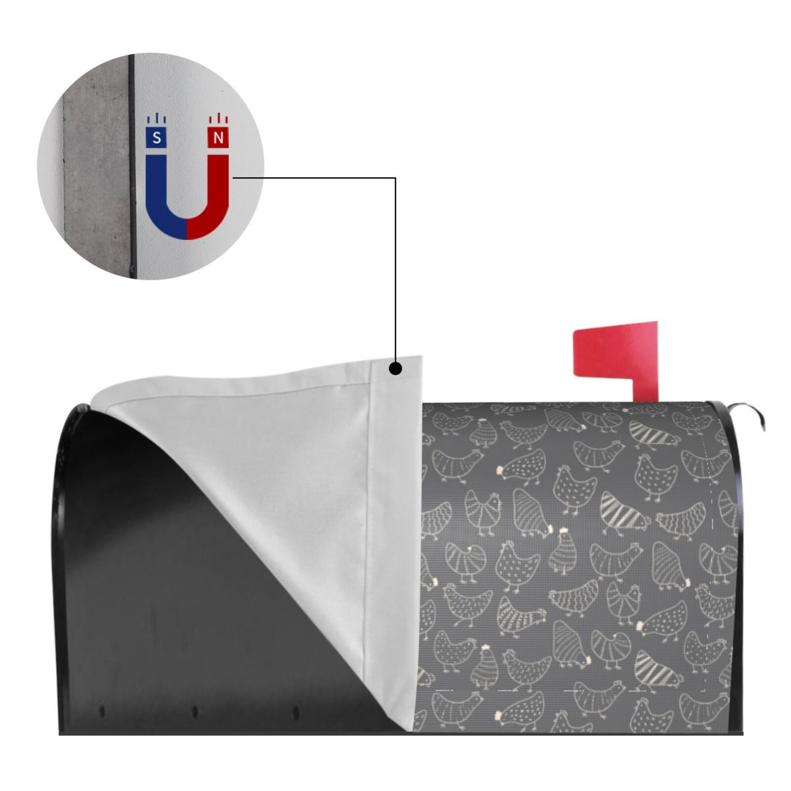 Kdxio Magnetic Mailbox Cover 21x18 in Mailbox Cover Outdoor Decoration Holiday Mailbox Covers for Home Garden Yard-21x18 in